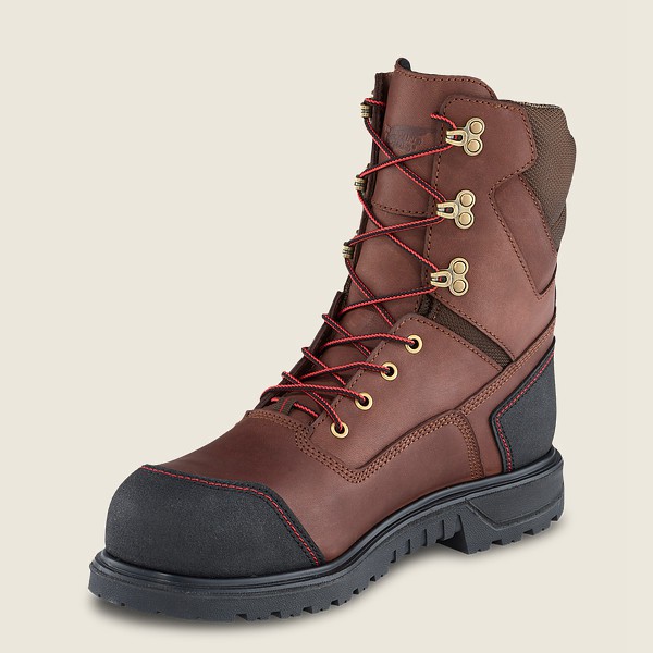 Safety Støvler Herre - Red Wing Brnr Xp - 8-Inch Insulated Waterproof Toe - Brune/Sort - RQZWUL-192